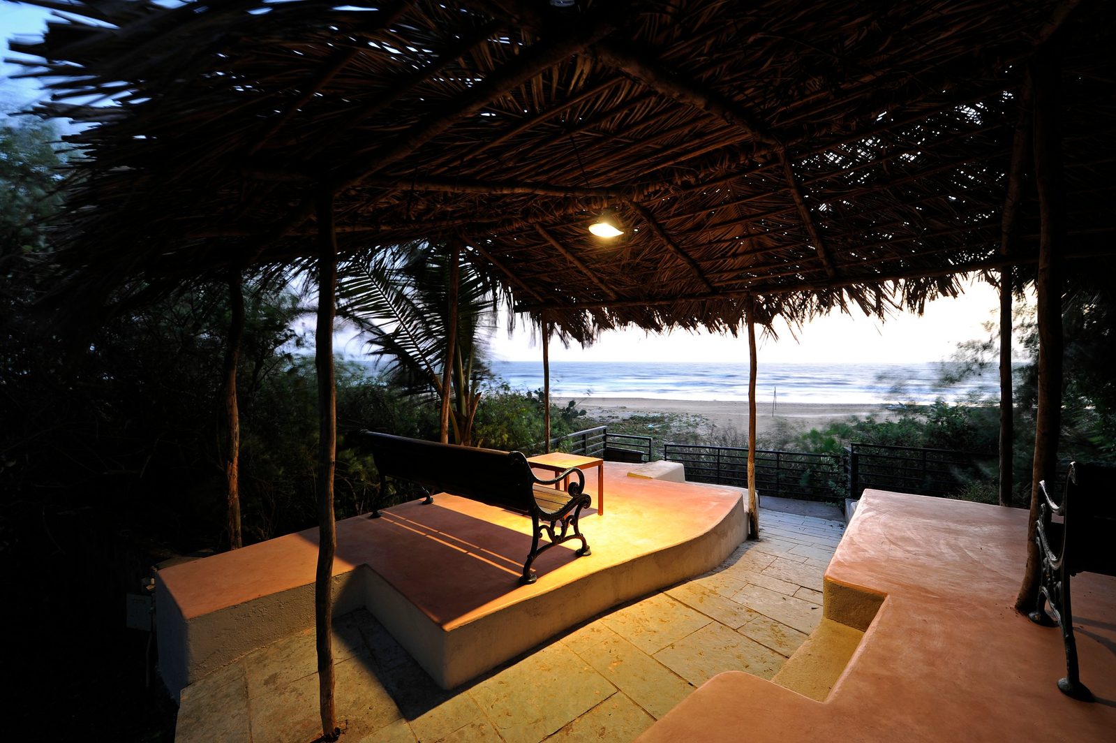 The beach shack on Candolim beach — dusk interior, Raht Aashyana Lakhanpal, Candolim, Goa